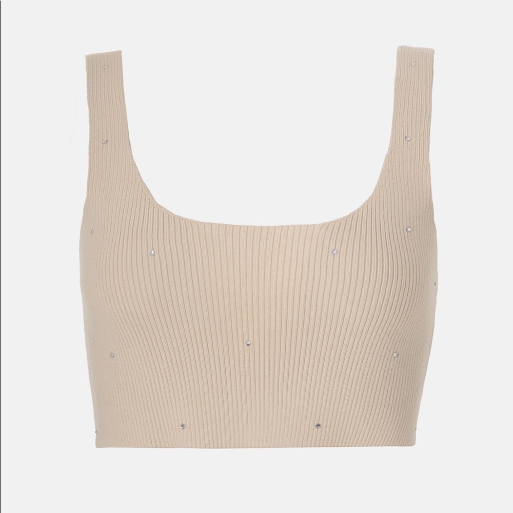 Lichi Rhinestone Embellished Ribbed Knit Top - Picture 2 of 4